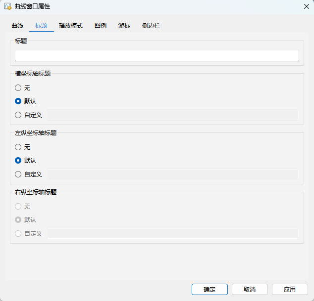 曲线窗口标题属性
