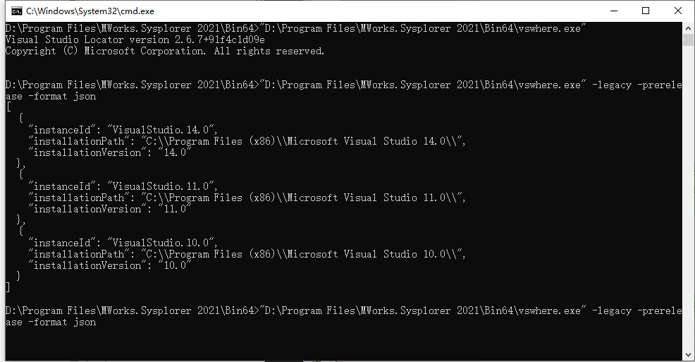 检测本地VC编译器