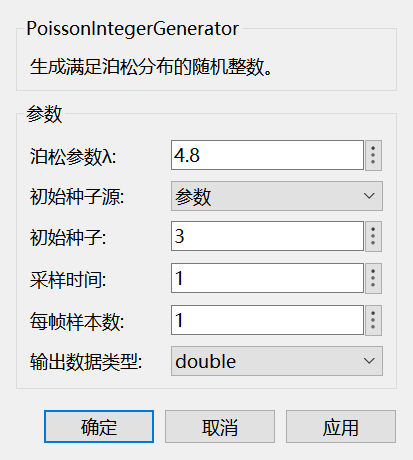 PoissonIntegerGenerator | Sysplorer使用手册